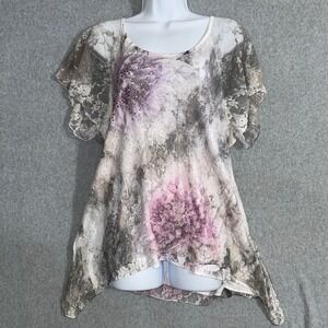 Brittany Black Floral whimsigoth Rhinestone Sharkbite Hem fairy grunge witchy